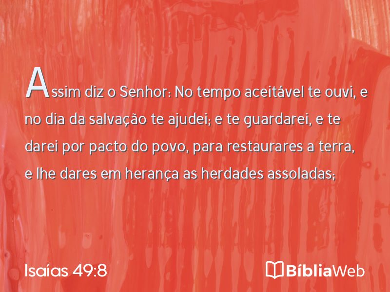 Isaías 49:8 em imagem para compartilhar