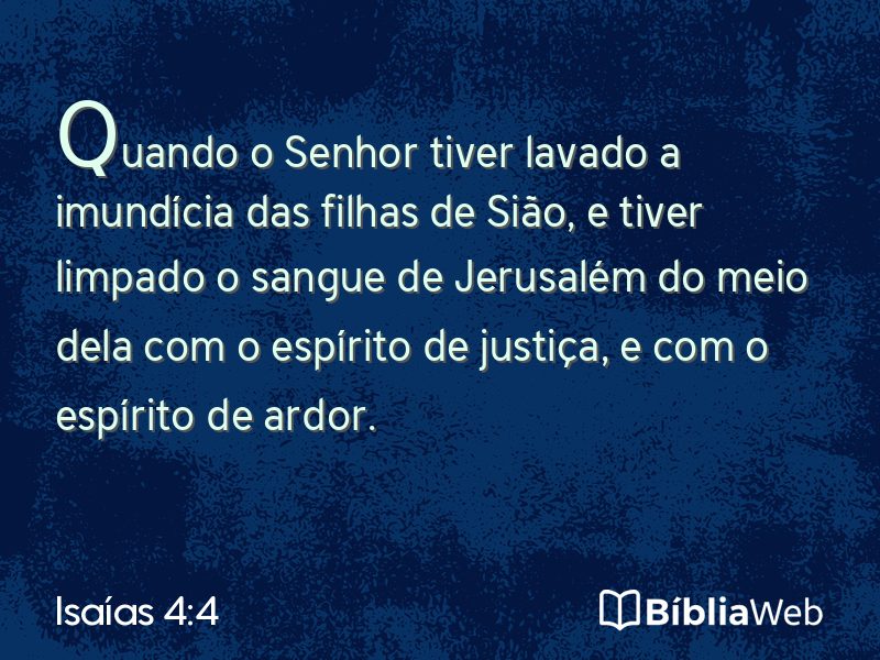 Isaías 4:4 em imagem para compartilhar