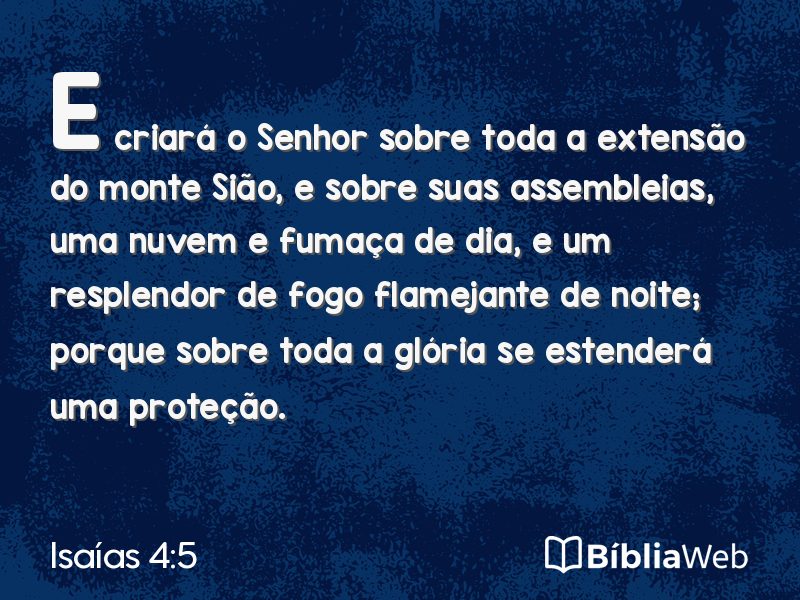 Isaías 4:5 em imagem para compartilhar