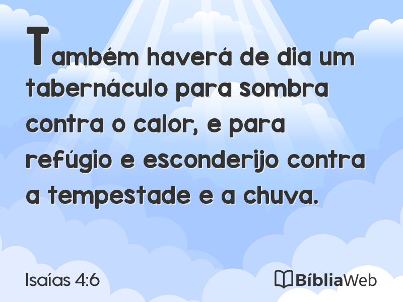 Isaías 4:6 em imagem para compartilhar
