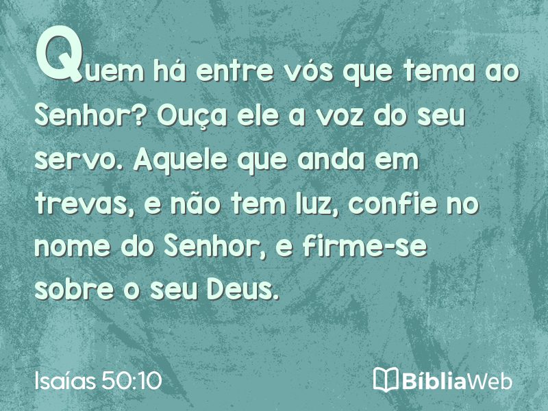 Isaías 50:10 em imagem para compartilhar