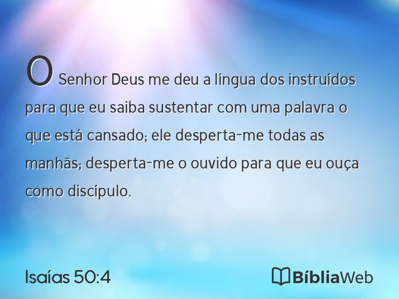 Isaías 50:4 em imagem para compartilhar