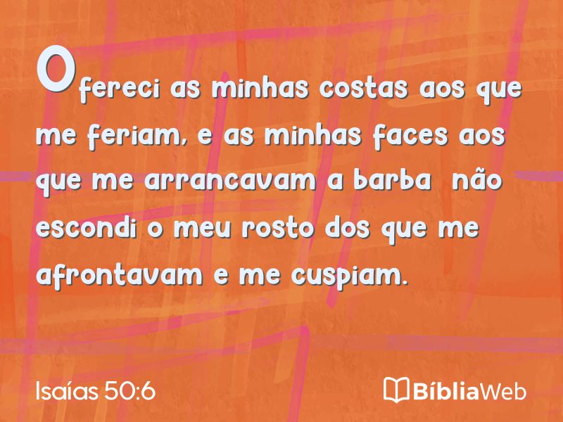 Isaías 50:6 em imagem para compartilhar