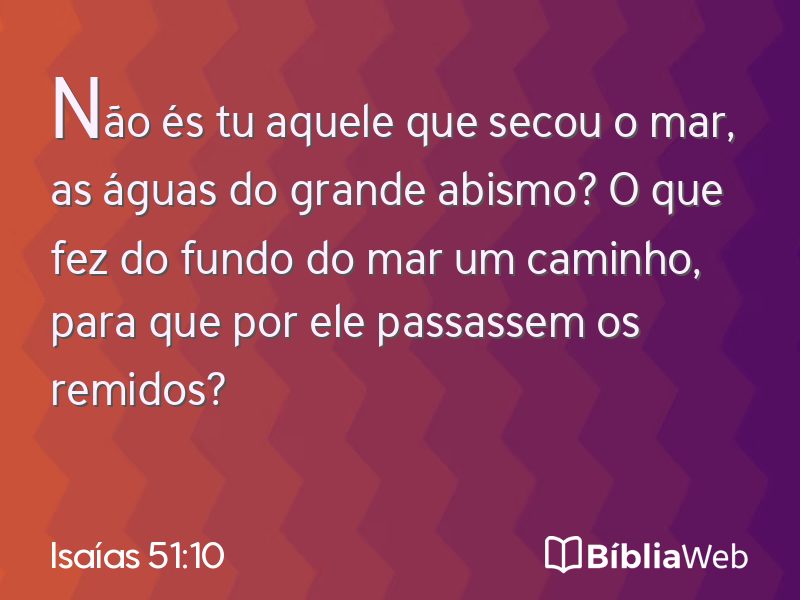 Isaías 51:10 em imagem para compartilhar