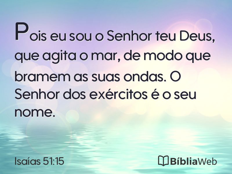 Isaías 51:15 em imagem para compartilhar