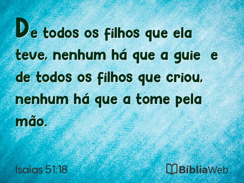 Isaías 51:18 em imagem para compartilhar