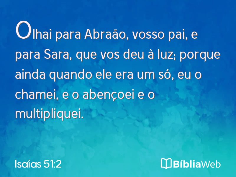 Isaías 51:2 em imagem para compartilhar