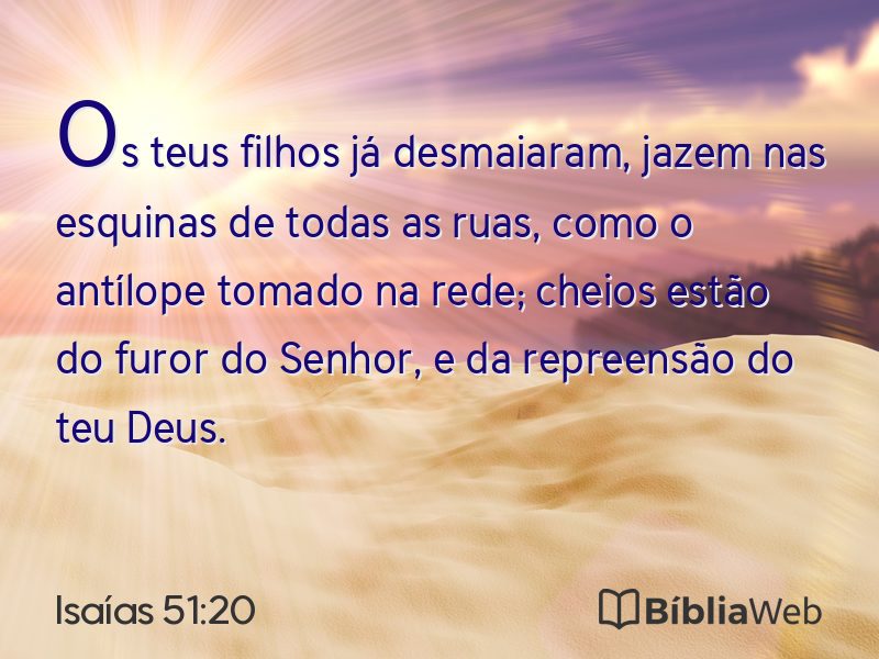 Isaías 51:20 em imagem para compartilhar