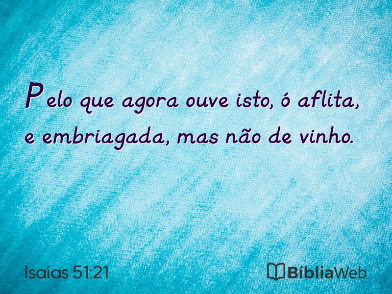 Isaías 51:21 em imagem para compartilhar