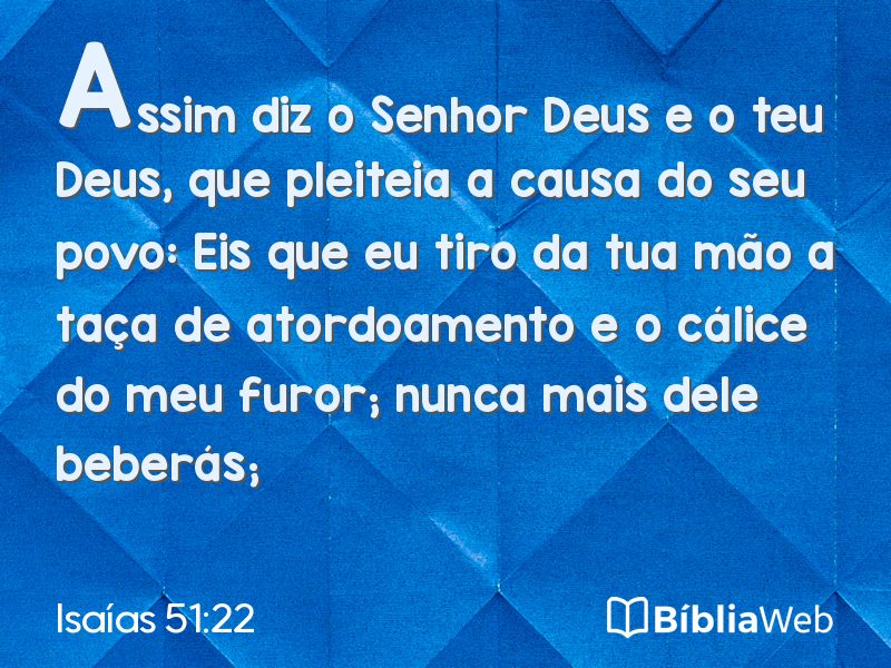 Isaías 51:22 em imagem para compartilhar