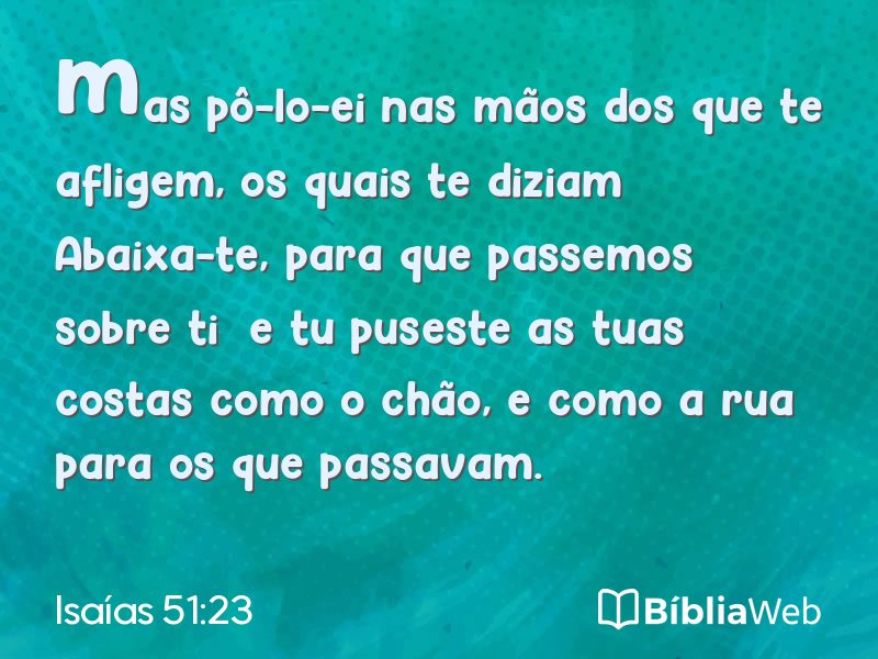 Isaías 51:23 em imagem para compartilhar