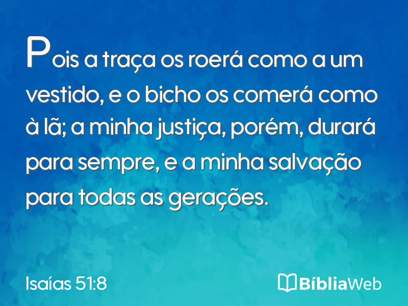 Isaías 51:8 em imagem para compartilhar