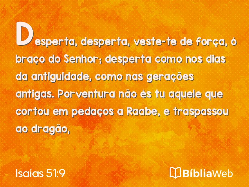 Isaías 51:9 em imagem para compartilhar