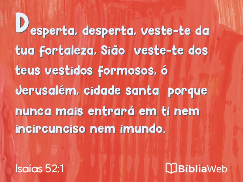 Isaías 52:1 em imagem para compartilhar