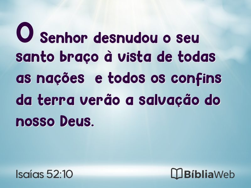 Isaías 52:10 em imagem para compartilhar