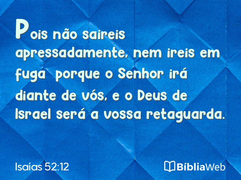 Isaías 52:12 em imagem para compartilhar