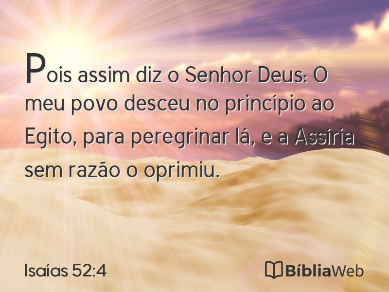 Isaías 52:4 em imagem para compartilhar