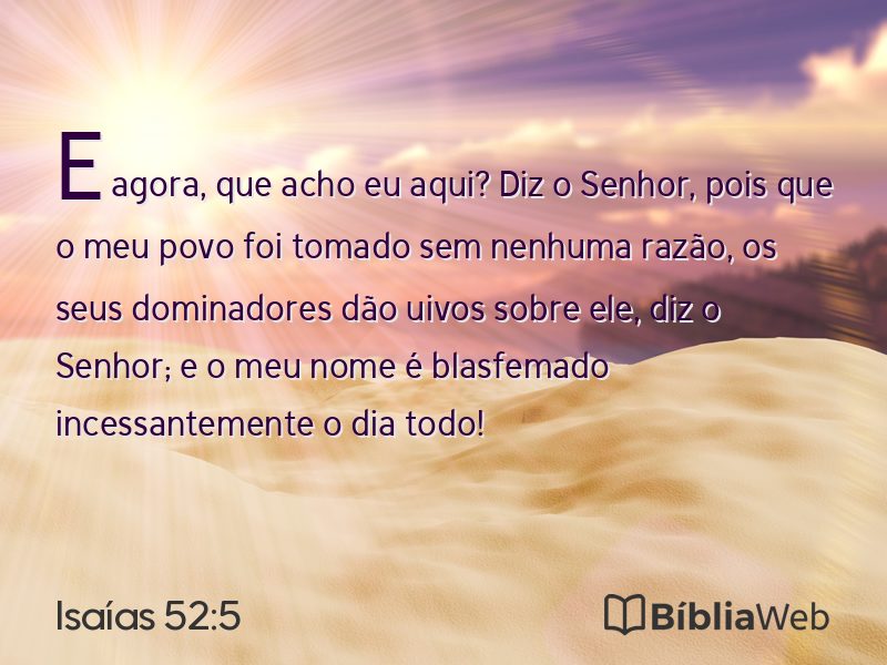 Isaías 52:5 em imagem para compartilhar