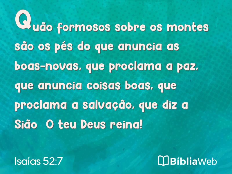 Isaías 52:7 em imagem para compartilhar