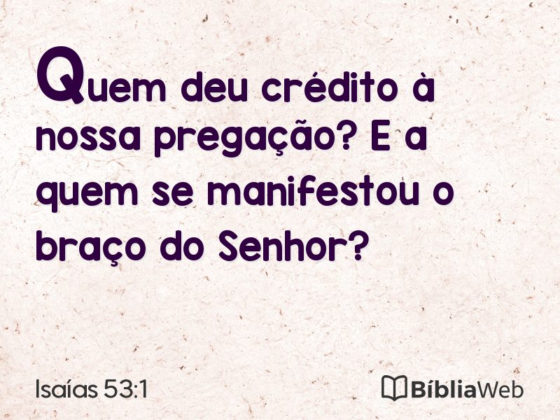 Isaías 53:1 em imagem para compartilhar