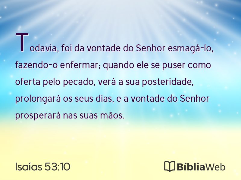 Isaías 53:10 em imagem para compartilhar