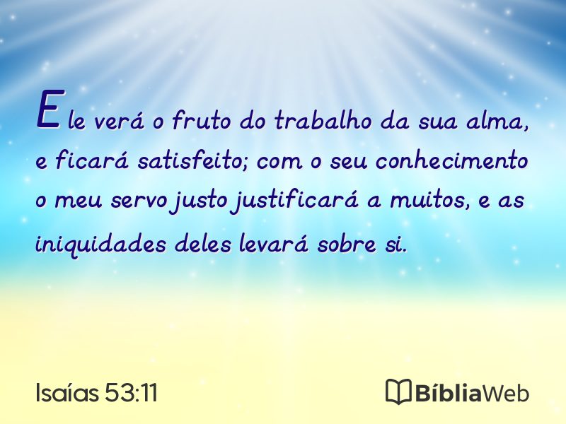 Isaías 53:11 em imagem para compartilhar