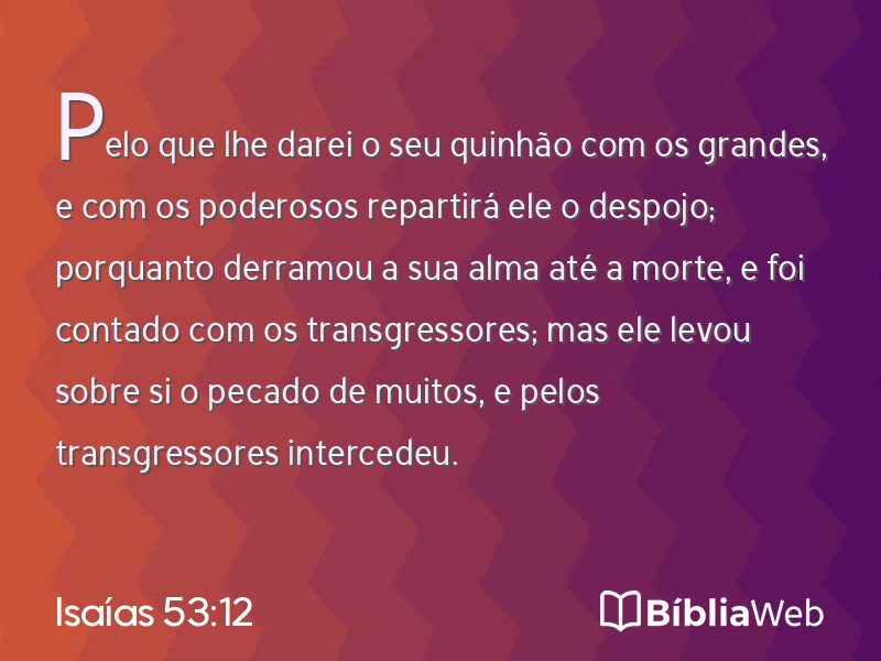 Isaías 53:12 em imagem para compartilhar
