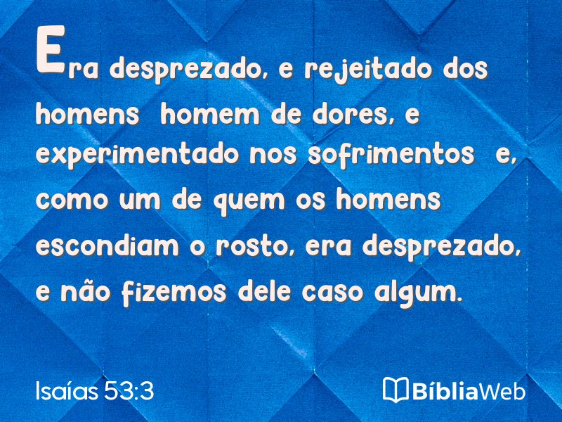 Isaías 53:3 em imagem para compartilhar