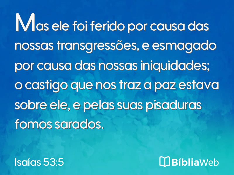 Isaías 53:5 em imagem para compartilhar