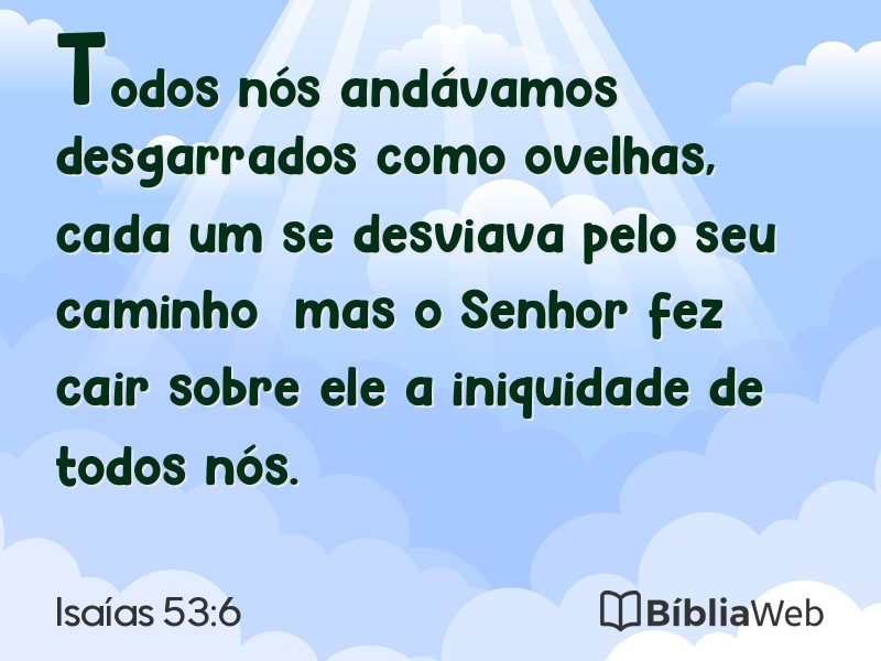 Isaías 53:6 em imagem para compartilhar
