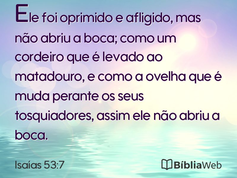 Isaías 53:7 em imagem para compartilhar