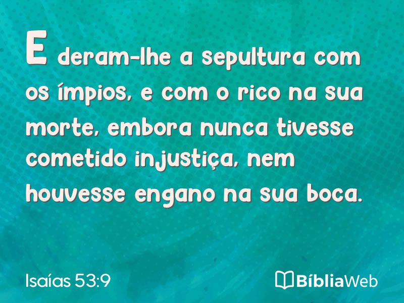 Isaías 53:9 em imagem para compartilhar