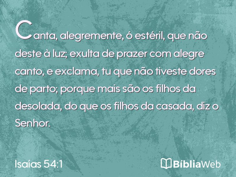 Isaías 54:1 em imagem para compartilhar
