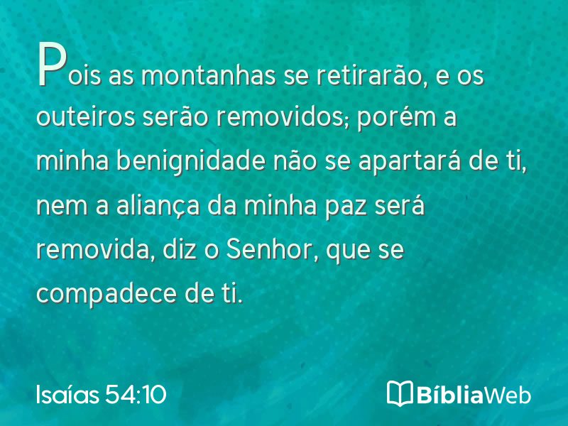 Isaías 54:10 em imagem para compartilhar
