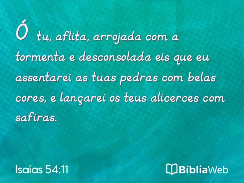 Isaías 54:11 em imagem para compartilhar