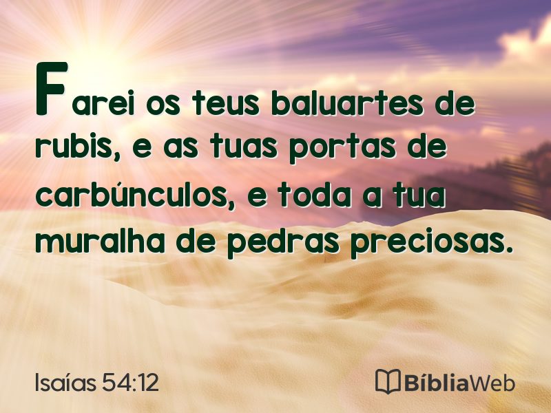 Isaías 54:12 em imagem para compartilhar