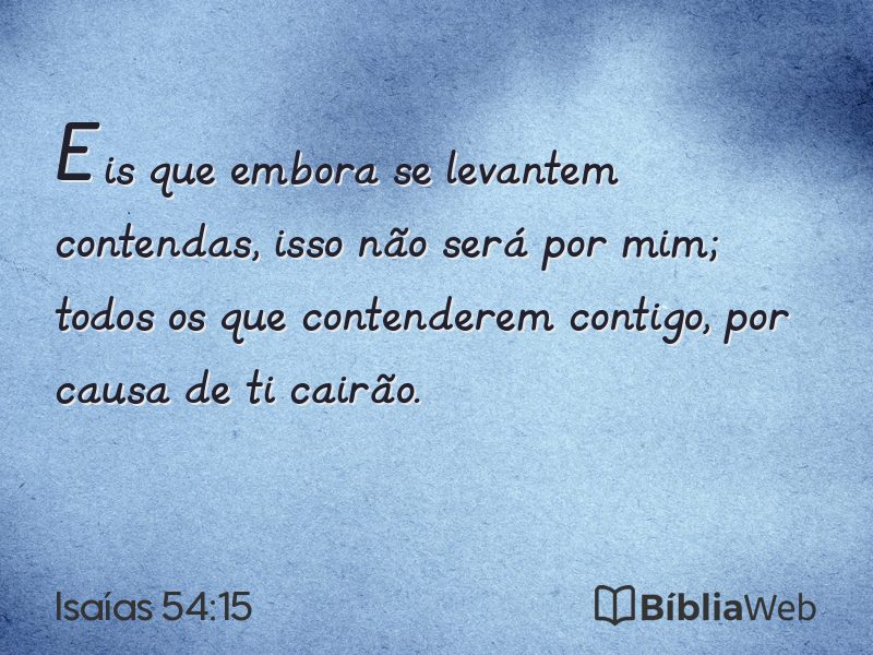 Isaías 54:15 em imagem para compartilhar