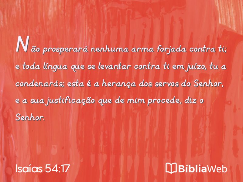 Isaías 54:17 em imagem para compartilhar