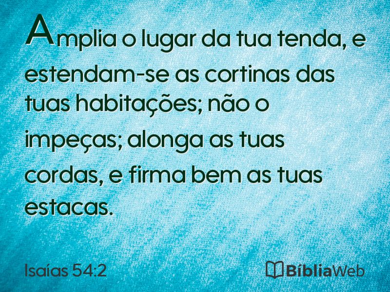 Isaías 54:2 em imagem para compartilhar