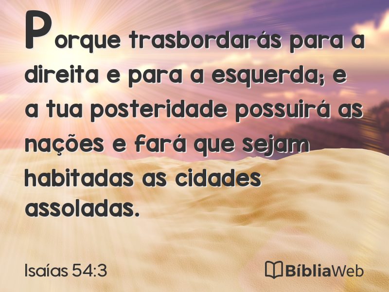 Isaías 54:3 em imagem para compartilhar