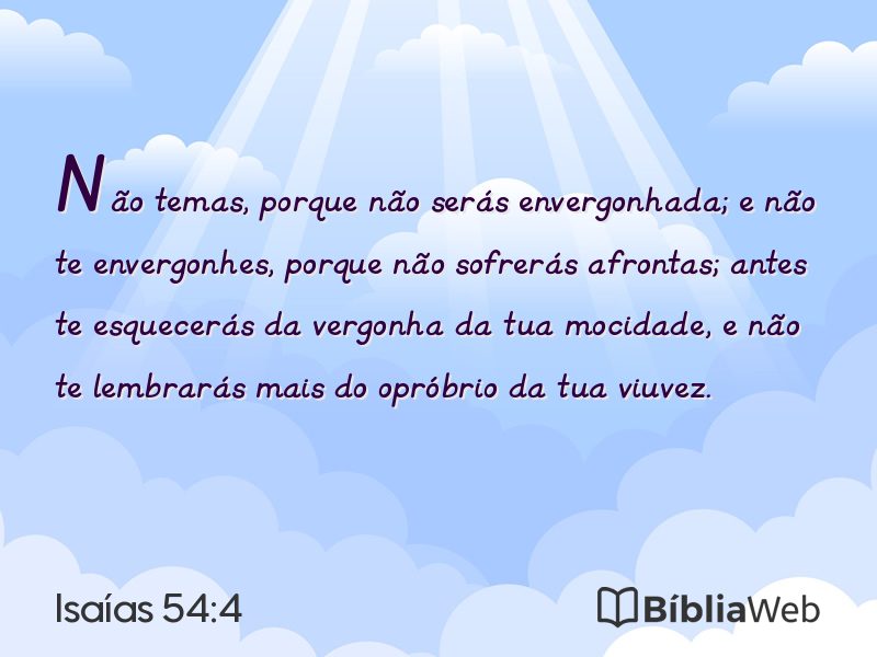 Isaías 54:4 em imagem para compartilhar
