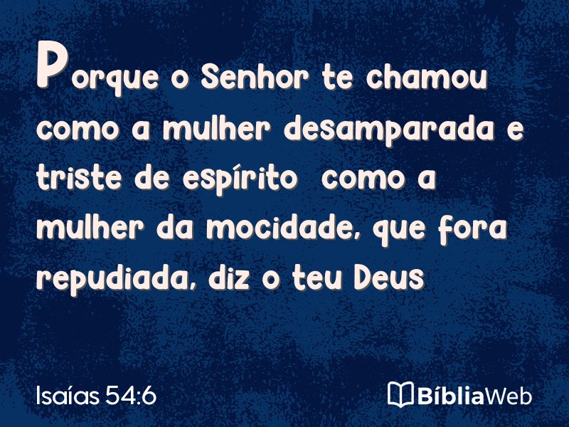 Isaías 54:6 em imagem para compartilhar