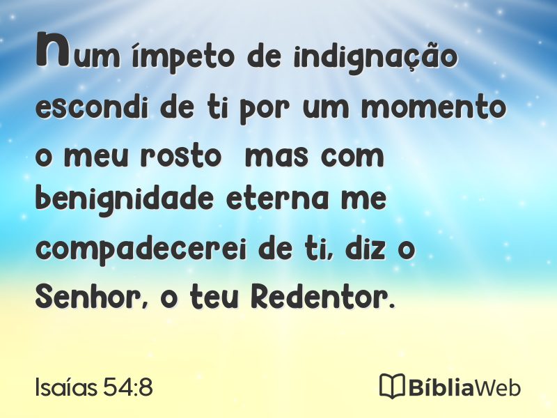 Isaías 54:8 em imagem para compartilhar