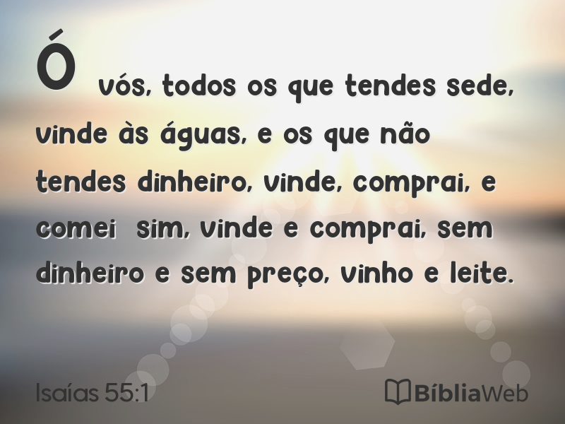 Isaías 55:1 em imagem para compartilhar