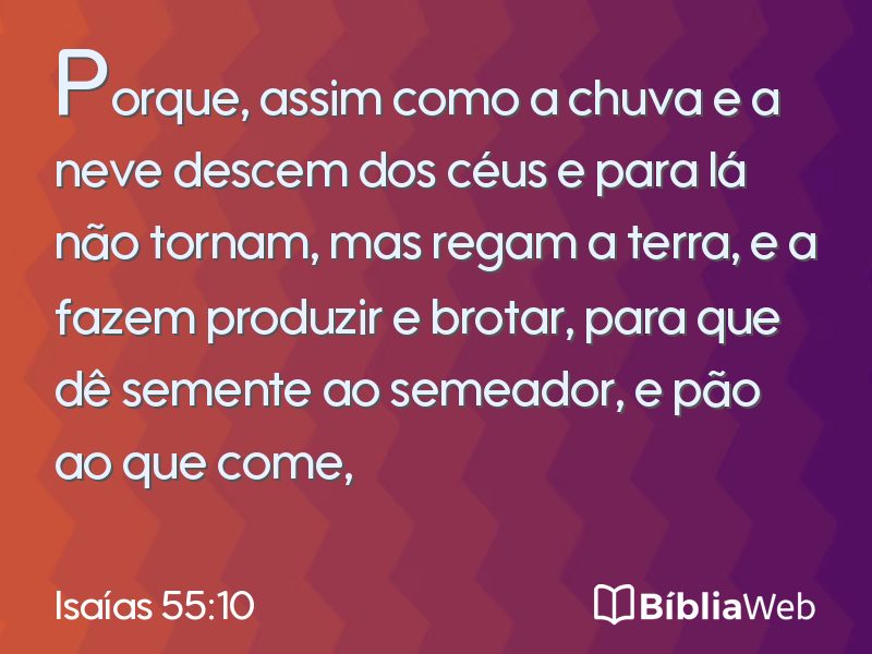Isaías 55:10 em imagem para compartilhar