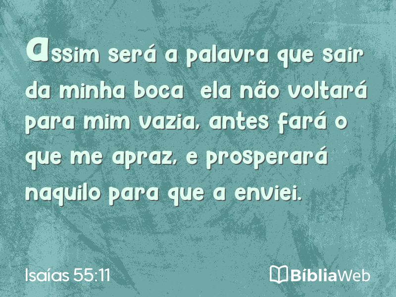 Isaías 55:11 em imagem para compartilhar