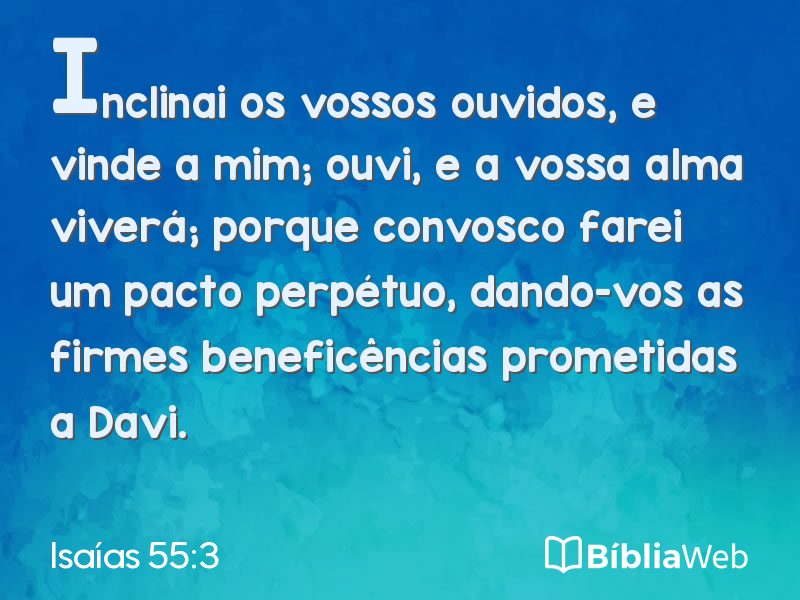 Isaías 55:3 em imagem para compartilhar