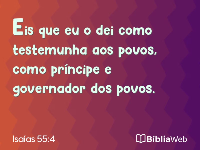Isaías 55:4 em imagem para compartilhar