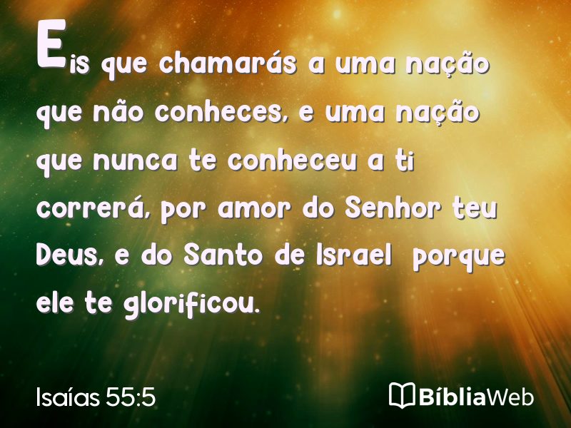 Isaías 55:5 em imagem para compartilhar