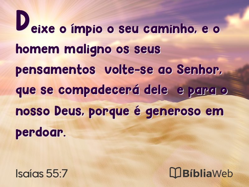 Isaías 55:7 em imagem para compartilhar